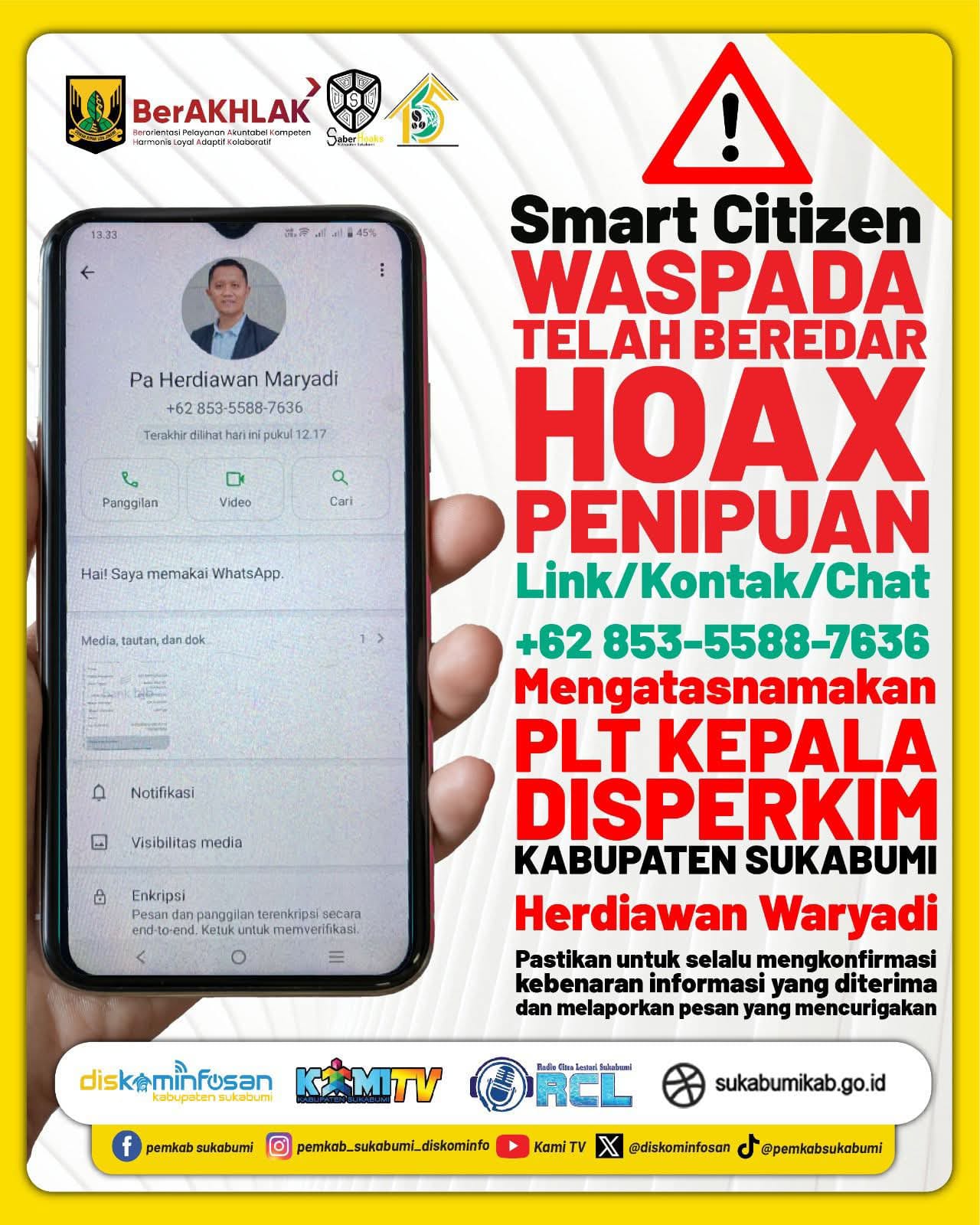 Waspada! Nama PLT Kepala Disperkim Kabupaten Sukabumi Dicatut
