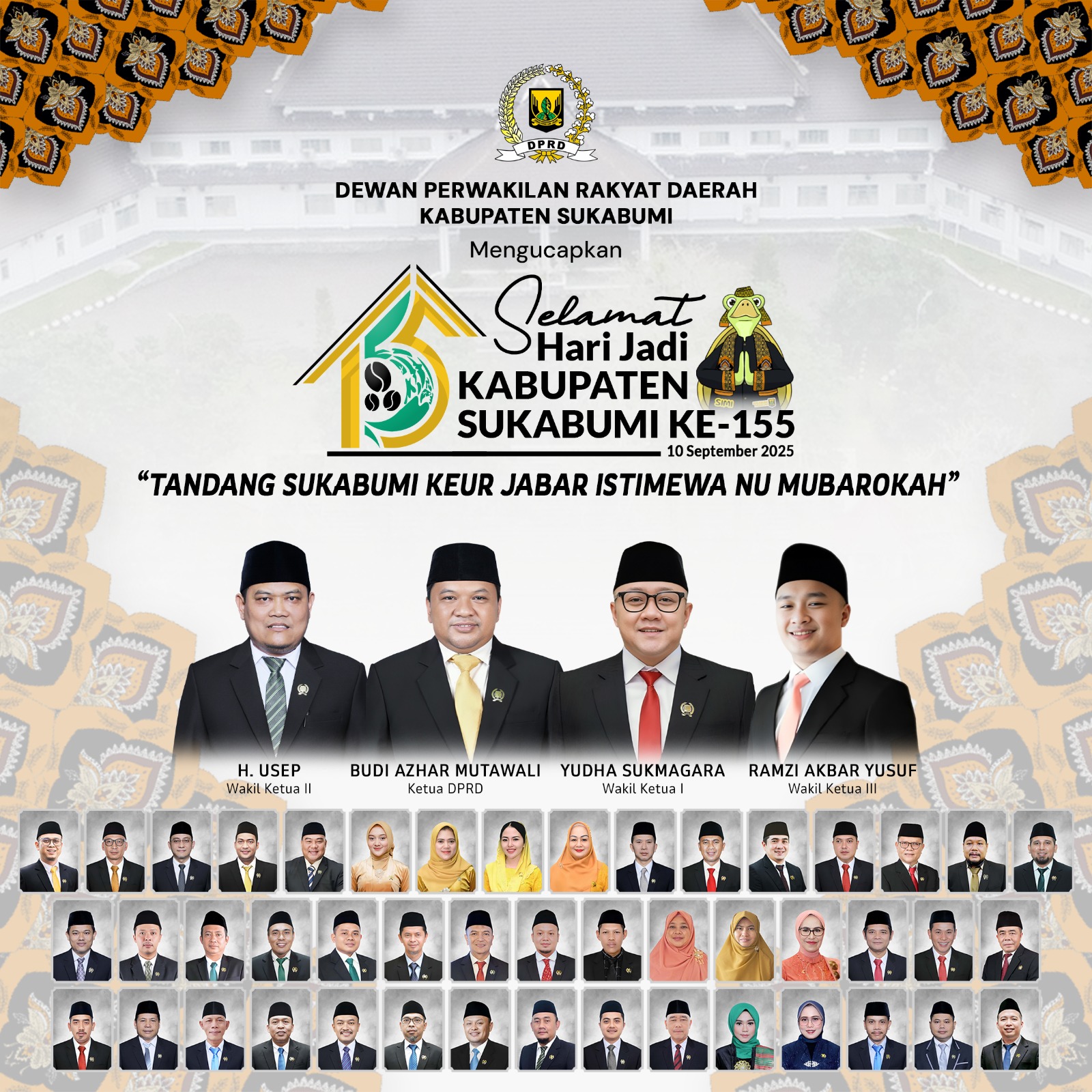 DPRD Ucapkan Selamat Hari Jadi ke 155 Kabupaten Sukabumi