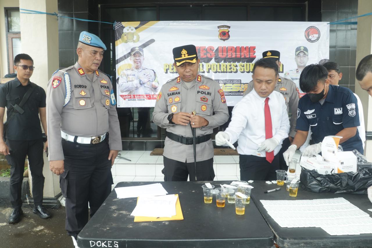 Ini Hasil Tes Urine Ratusan Personel Polres Sukabumi