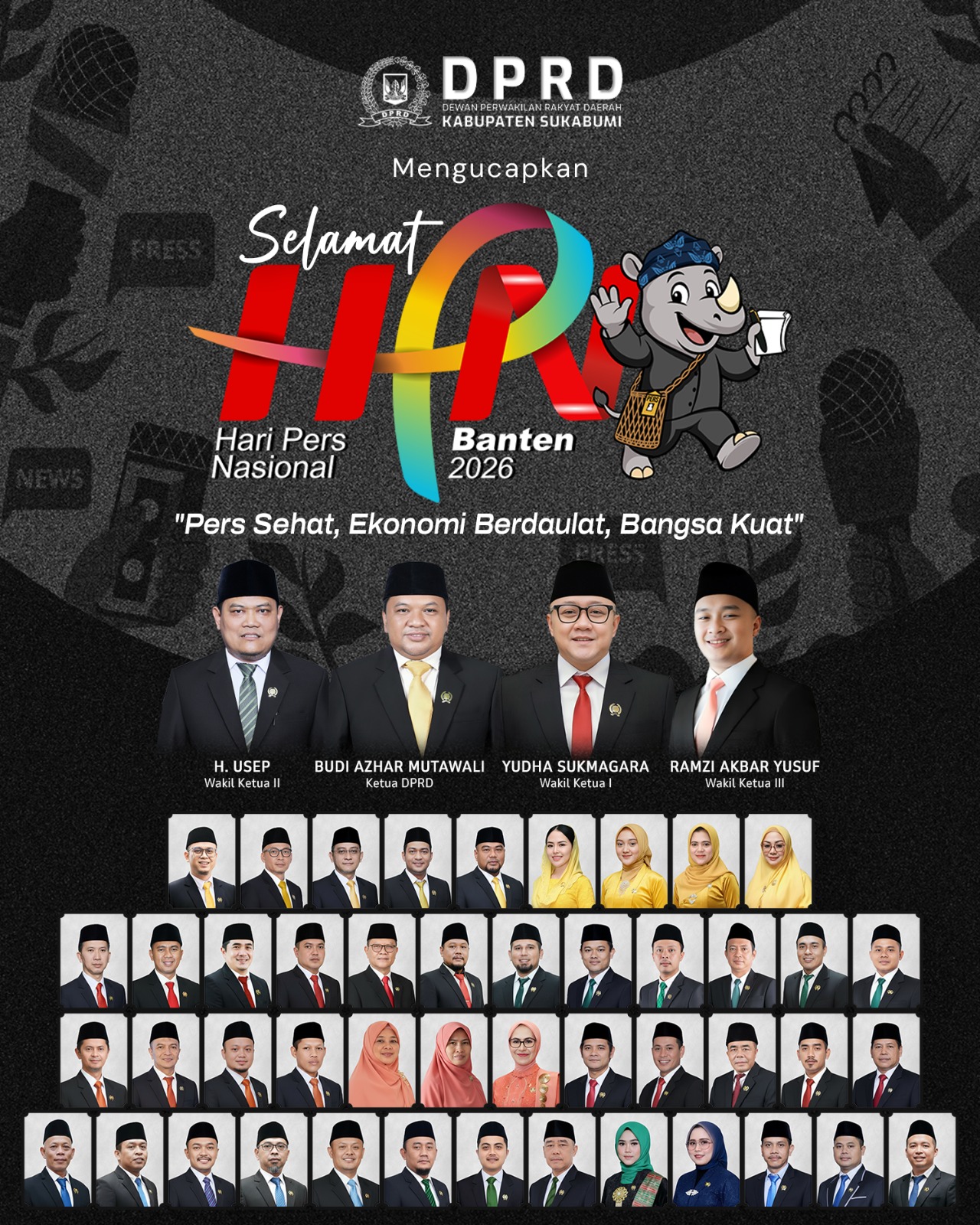 DPRD Kabupaten Sukabumi Mengucapkan Selamat Hari Pers Nasional 2026