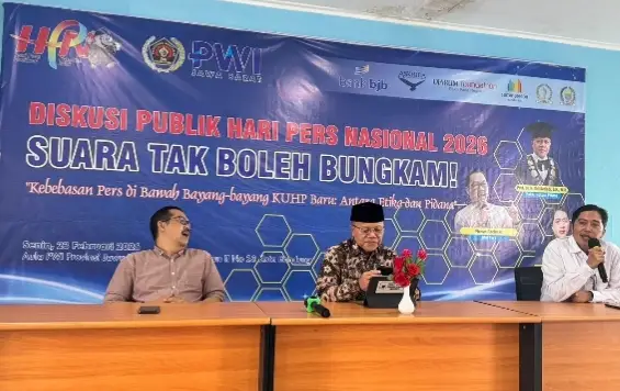 Diskusi Publik PWI Jabar Membedah KUHP Baru Terkait Dampak  Terhadap Kemerdekaan Pers