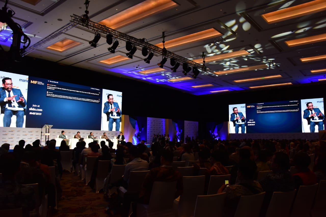 Gubernur Jabar, Ridwan Kamil, pada Event Mandiri Investment Forum (MIF) 2019, di Jakarta. Foto: Humas Jabar, 