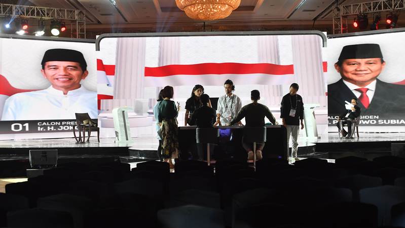 Gladi resik debat capres (Foto: Bisnis.com)