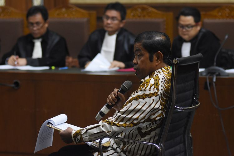 Idrus Marham saat sidang (Foto: Kompas.com)