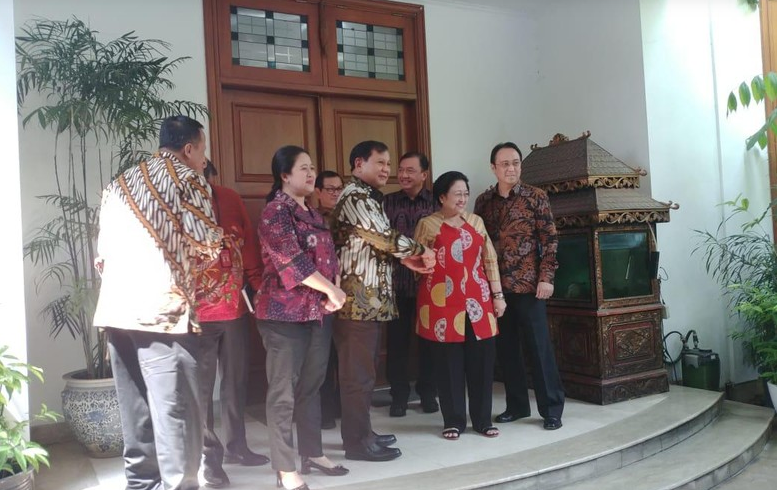 Prabowo mengunjungi Megawati (Foto: screenshot detikcom)