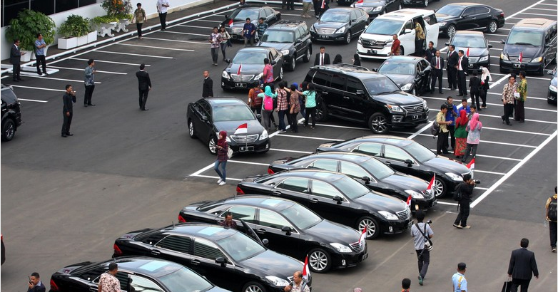 Mobil menteri di era Kabinet Kerja (Foto: Lamhot Aritonang/detikcom)