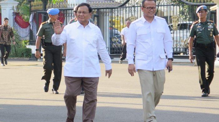 Prabowo Subianto saat memnuhi panggilan presiden ke Istana Negara (Foto: tribunnews)