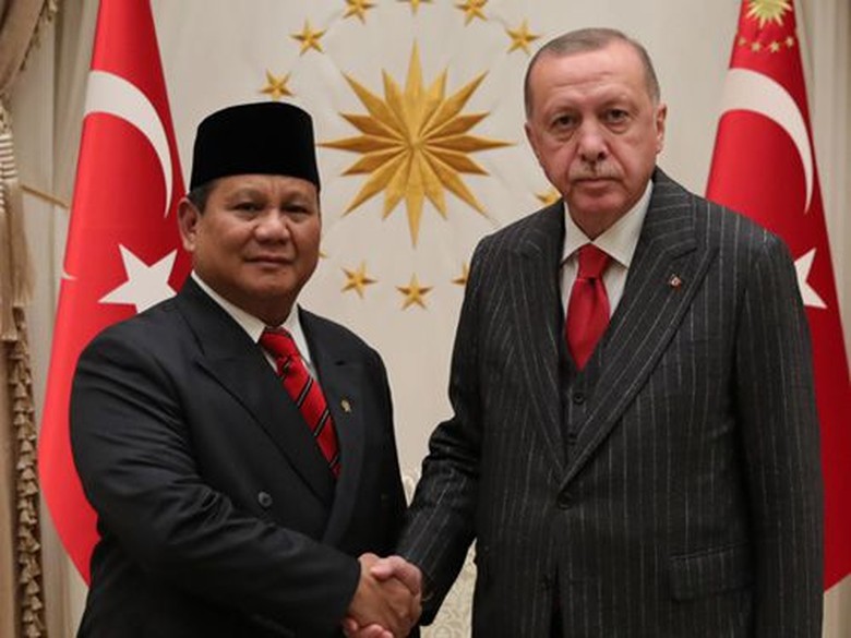 Foto: Prabowo dan Erdogan. (Presidency of The Republic Turkey/detikcom)