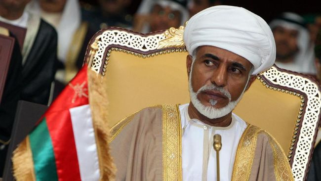 Sultan Oman, Qaboos bin Said meninggal dunia di usia 79 tahun. (Foto: AFP/ Karim JAAFAR/CNNIndonesia)