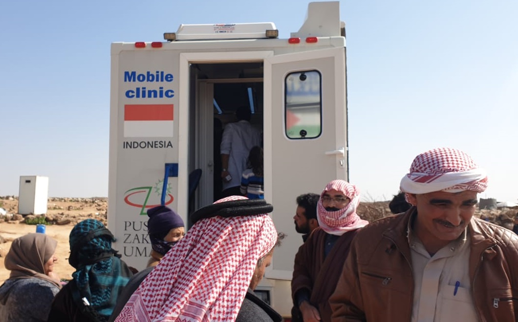 Mobil klinik PZU di perbatasan Suriah dan Yordania. Foto: Istimewa