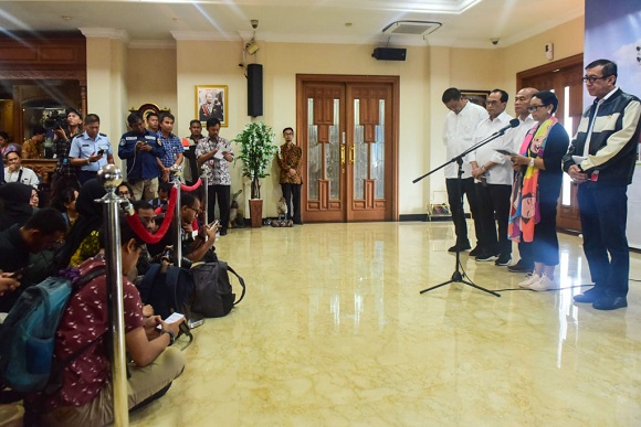 Menteri Luar Negeri, Retno memberikan keterangan pers (Foto/Sekretariat Negara) 