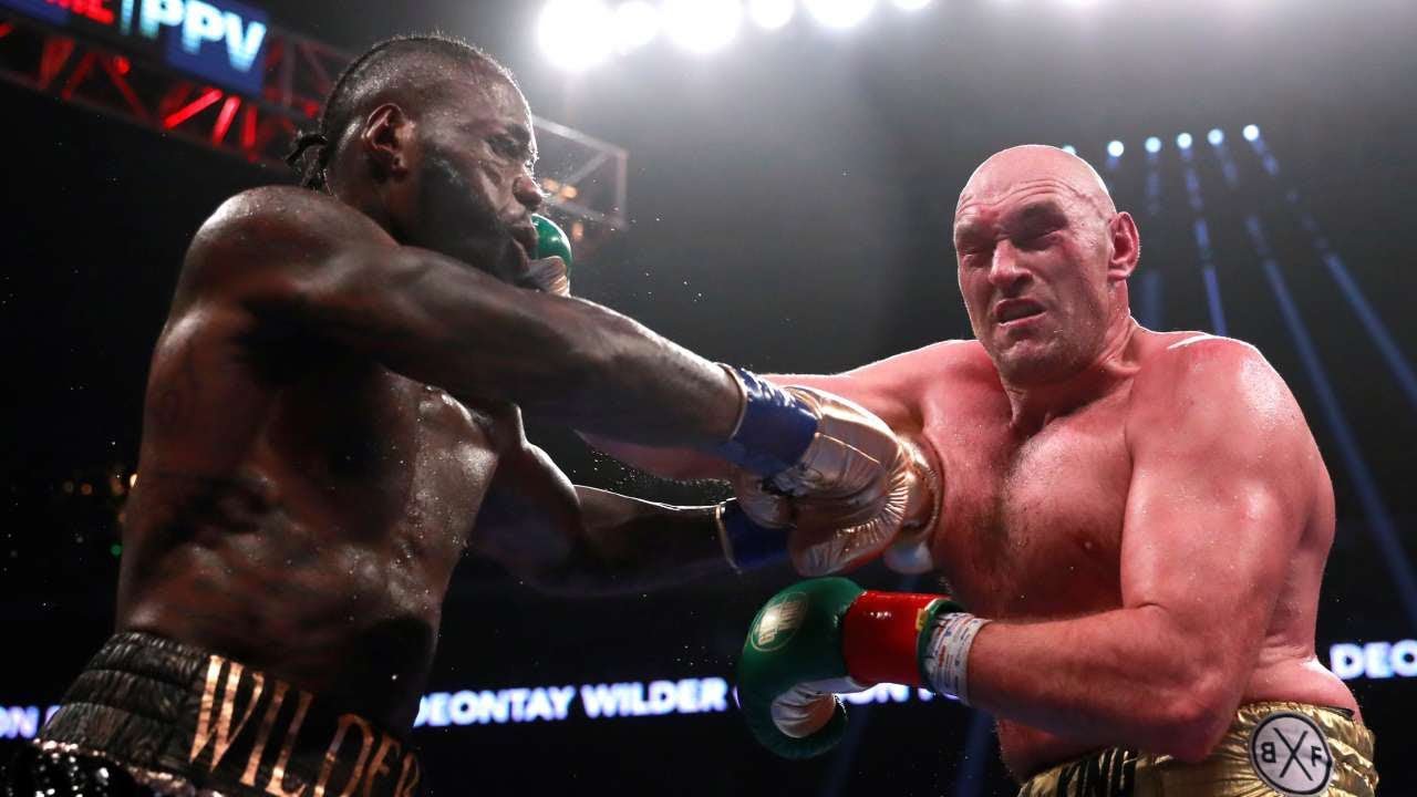 Tyson Fury menang TKO atas Deontay Wilder di MGM Grand Garden Arena, Nevada, Amerika Serikat, Minggu (23/2/2020). / Foto Liputan6