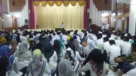 Sebanyak 478 CPNS di Pemkab Bandung mengikuti gladi resik pengangkatan sumpah jabatan di Gedung Dewi Sartika, Komplek Pemkab Bandung, Rabu (4/3/2020) (Foto : Agus Fatah/dara.co.id)
