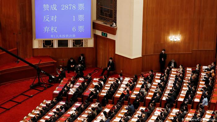 Parlemen China Sahkan UU Anti Subversi buat Hong Kong, Kamis (28/5/2020). (Foto : DW)

