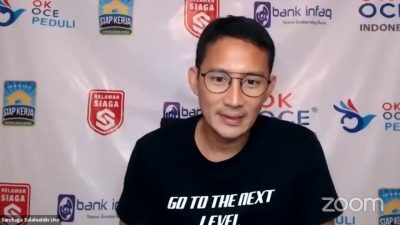 Sandiaga Uno (Tangkapan layar aplikasi zoom)