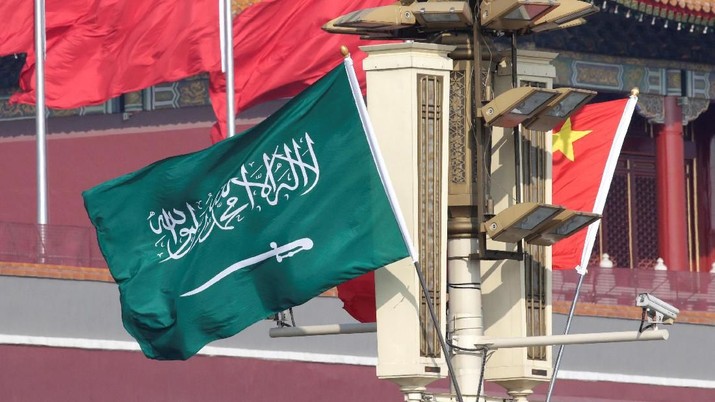 Foto: Ilustrasi bendera Arab Saudi (REUTERS / Jason Lee/CNBC)