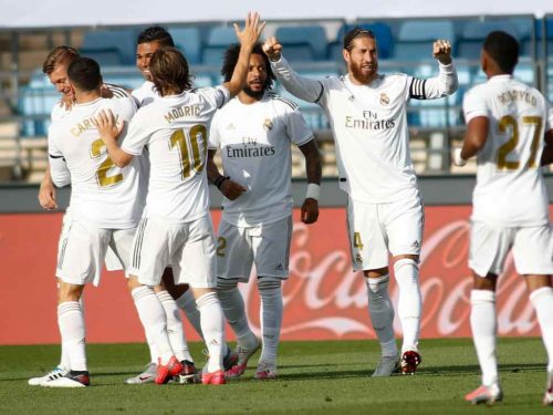  Real Madrid mengalahkan Valencia 3-0 pada pekan ke-29 Liga Spanyol, Jumat (19/6) subuh. (Foto : Gilabola.com) 
