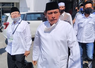 Ketua DPC PPP Kabupaten Cianjur, Jimmi Perkasa Has (kanan) bersama Herman Suherman. (Foto: Angga Purwanda/dara.co.id)