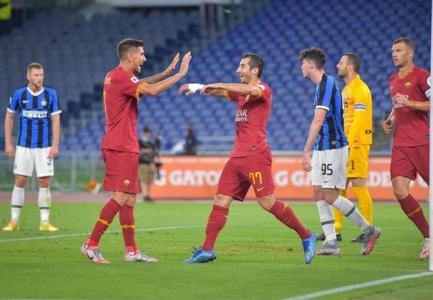 AS Roma kontra Inter Milan harus puas dengan hasil imbang 2-2. (Foto: Twitter AS Roma)