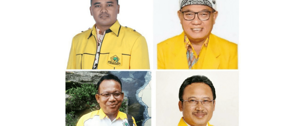 Empat Bakal Calon Ketua DPD Golkar Kabupaten Bandung, (Atas-kiri-kanan) Sugianto, Anang Susanto, 
 (bawah-kiri-kanan) Cecep Suhendar, Yanto Setyanto