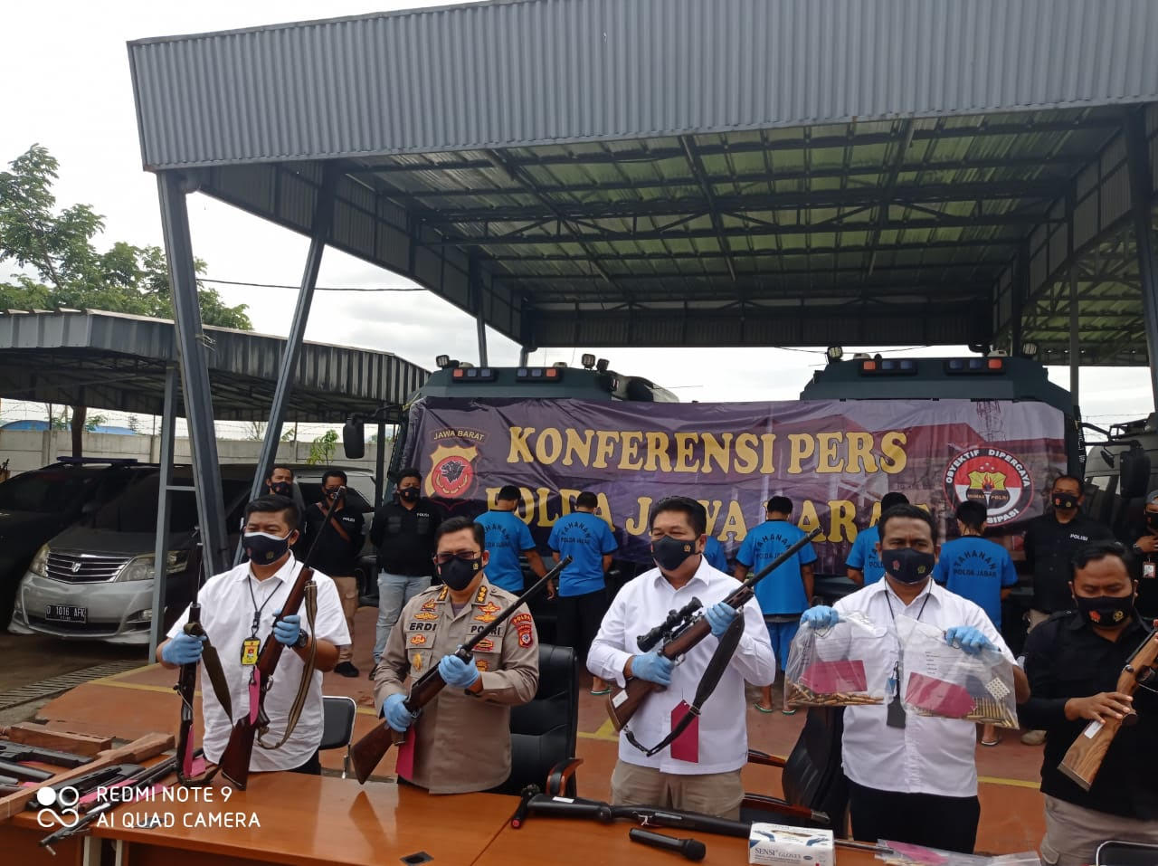 Direktorat Reserse Kriminal Umum  Polda Jawa Barat berhasil mengungkap kasus kepemilikan dan penjualan senjata api ilegal (Foto: Istimewa)