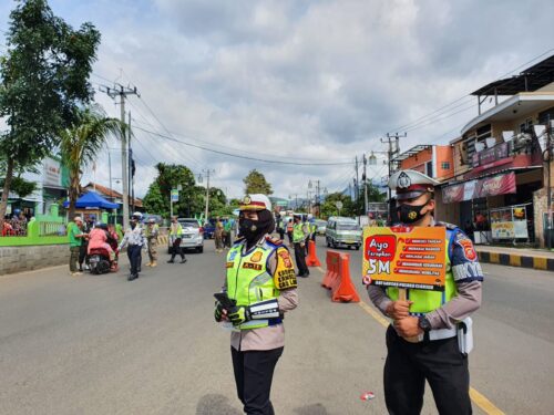 Satlantas Polres Cianjur gelar Operass Yustisi antisipasi lonjakan kendaraan di akhir pekan libur Imlek 2021 (Foto: istimewa)