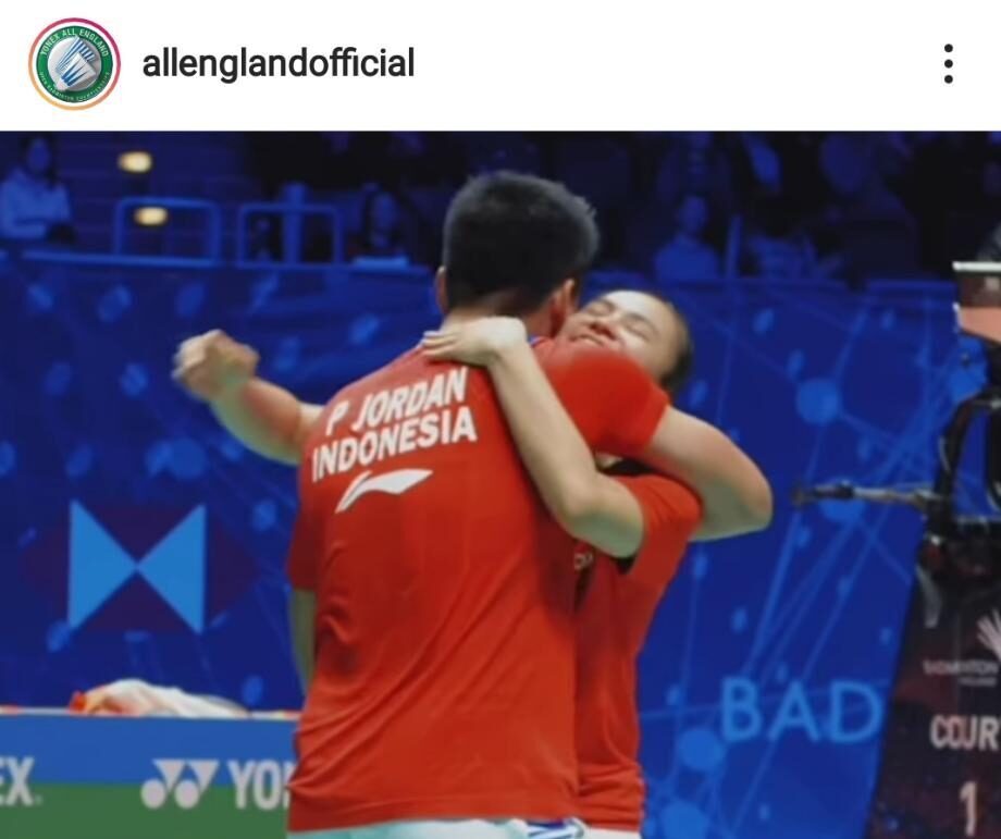 Jordan pada All England 2020 (Foto: Tangkap layar Instagram @allenglandofficial) 