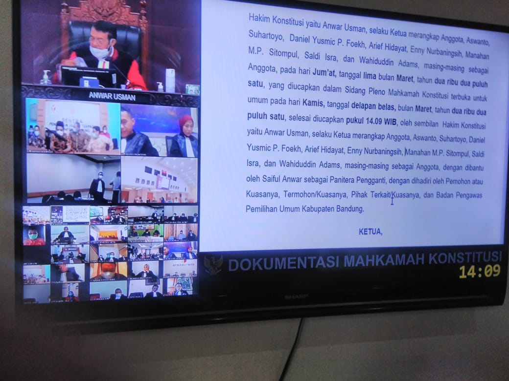 Foto: tangkapan layar virtual MK