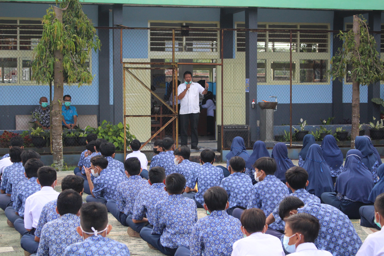 BNNK Ciamis Sosialisasi bahaya narkoba kepada pelajar (foto : Istimewa)