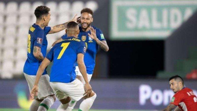 
Brasil menang berkat gol yang dicetak Neymar pada menit ke-4 dan Lucas Paqueta pada menit 90+3. (Foto : Yahoo Berita)