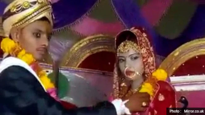 Pengantin pria Manjesh Kumar bersama calon istrinya, Surbhi, sebelum meninggal (Foto: Mirror.co.uk/viva.co.id)