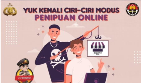 lustrasi ciri-ciri penipuan online (Foto: Divisi Humas Polr