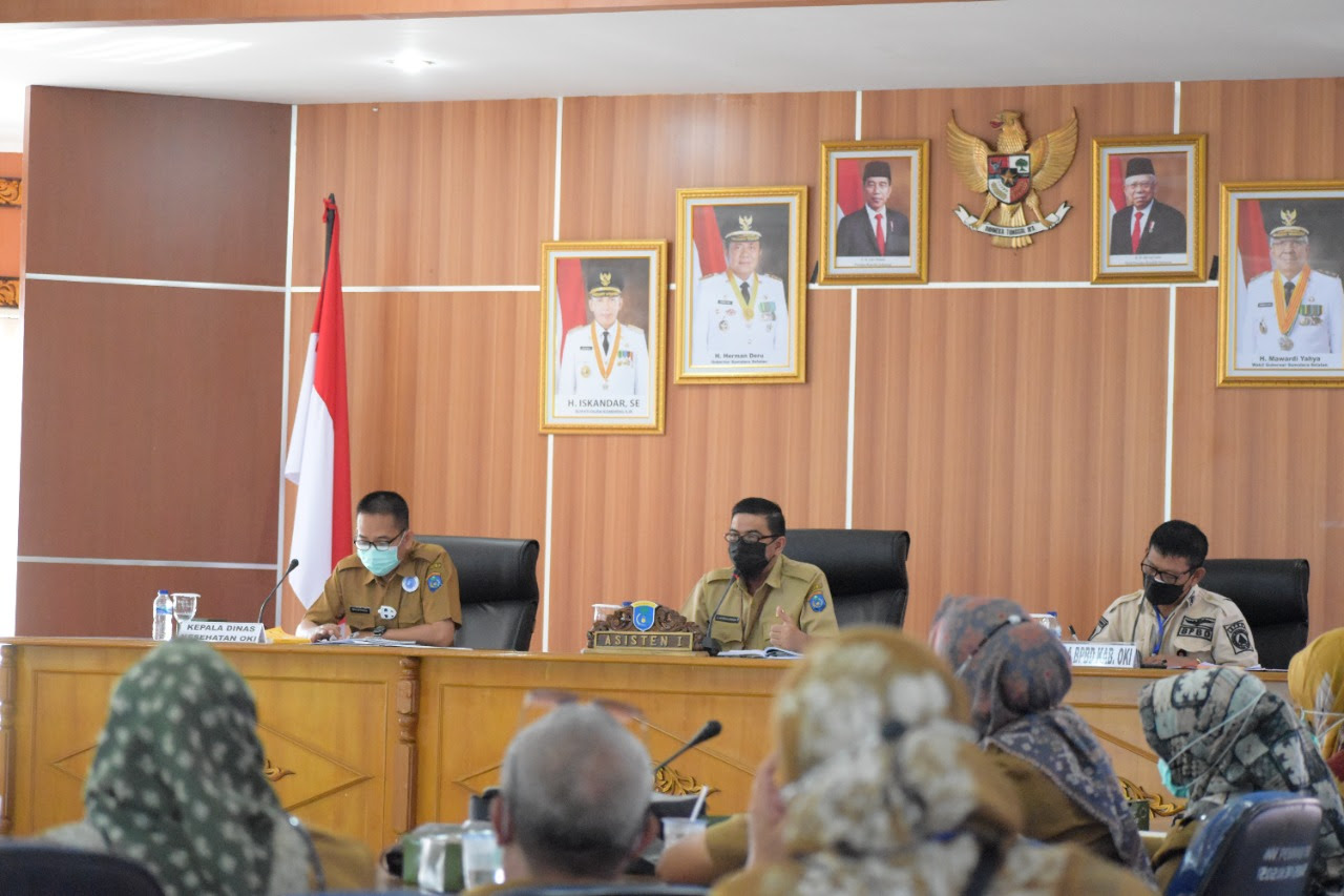 Rapat koordinasi penanganan Covid-19 di ruang Benda Seguguk (Foto: Istimewa)