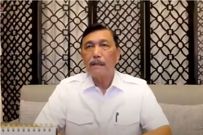 Pemerintah melalui Menko Marves Luhut Binsar Pandjaitan memutuskan perpanjangan PPKM Level 4 di Jawa dan Bali. /Tangkapan layar Youtube Sekretariat Presiden/galamedianews.com