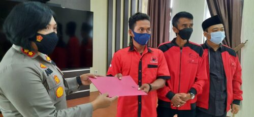 DPC PDIP KOta Banjar laporkan berita hoaks soal kesehatan Megawati (Foto: Istimewa)