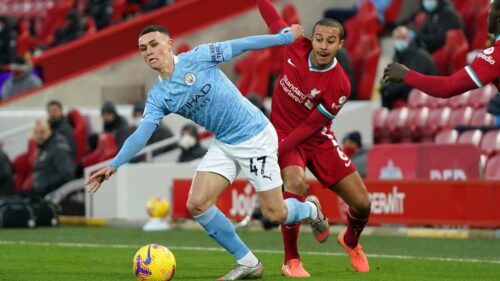 Duel Liverpool vs Manchester City di Stadion Anfield, Senin (4/10/2021) dini hari WIB, berkesudahan 2-2. (Foto:Eurosport)
