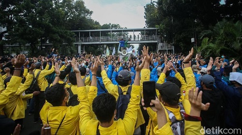 Ilustrasi demo mahasiswa (Foto: detikcom)