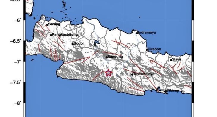 Gempa Magnitudo 5,3 Guncang Pangandaran, BMKG Pastikan Tak Berpotensi Tsunami /Sumber BMKG/