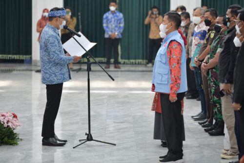  Gubernur Jawa Barat M Ridwan Kamil memberikan sambutan dalam avara rapat koordinasi program Pemberantasan Korupsi Terintegrasi kepala daerah se-Jawa Barat (Foto: Istimewa)