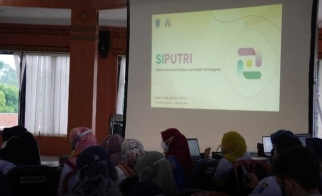 Pemerintah Kabupaten Ogan Komering Ilir meluncurkan aplikasi Sistem Informasi Pelayanan Publik terintegrasi atau Si Putri. Kamis (17/3/2022).(Foto: erwandi)