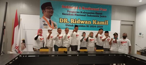 Deklarasi dukungan terhadap Ridwan Kamil sebagai Presiden RI bertempat di Aula Hotel Sabda Alam, Jalan Cipanas, Kecamatan Tarogong Kaler, Kabupaten Garut (Foto: Istimewa)