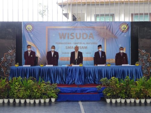 Wisuda Purna Siswa SMA dan Santri Pesantren Siswa Al Ma'soem (PSAM) tahun ajaran 2021-2022 di Dome Kampus Pendidikan Al Ma'soem Jalan Raya Cipacing, Sabtu (14/5/2022). (Foto: dok al ma'soem/dara.co.id)
