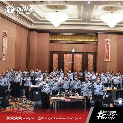 

Kanwil Kemenkumham Jawa Barat menyelenggarakan Rapat Kerja Teknis Pemasyarkatan Tahun 2022, bertempat di El Royal Hotel Bandung, Jalan Merdeka, Kota Bandung, mulai Senin 7 Juni 2022 sampai dengan Selasa 8 Juni 2022.(Foto: andre/dara.co.id)
