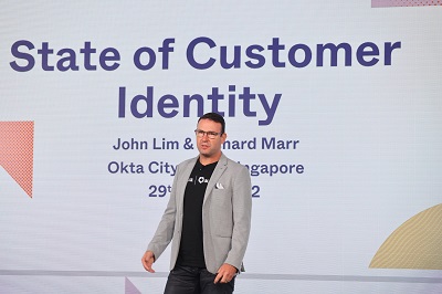 Richard Marr, APAC CIAM Lead, Okta, di acara Okta City Tour Singapore (Foto: Isimewa)