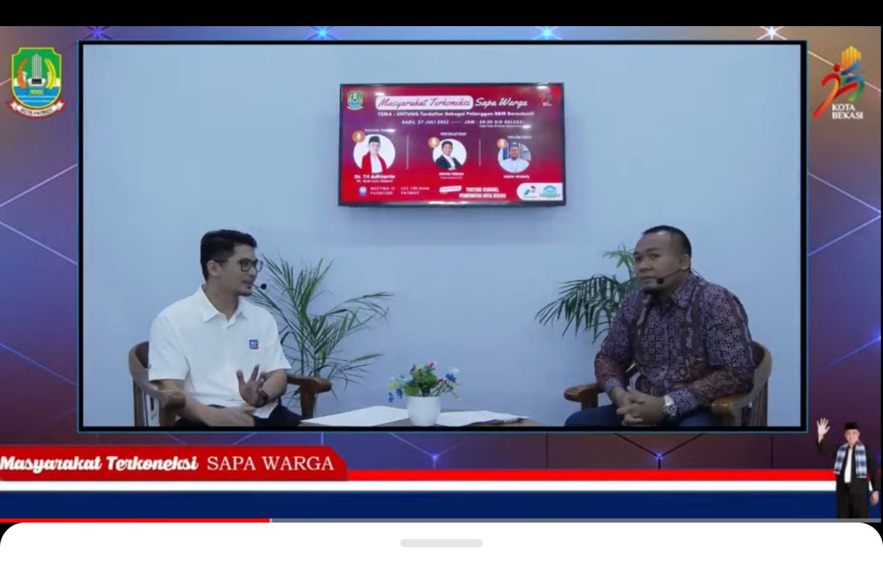 Sales Area Manager Retail Karawang PT Pertamina Patra Niaga Jimmy Wijaya selaku Narasumber pada acara live Subsidi Tepat kepada warga Kota Bekasi dengan media Interaktif Zoom Online (Foto: Istimewa)