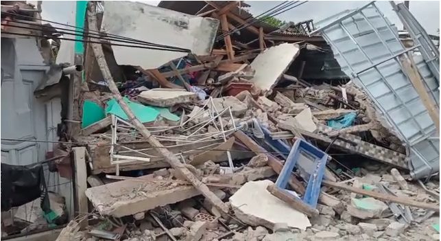 Gempa bumi dengan Magnitudo 5,6 yang mengguncang wilayah barat daya Kabupaten Cianjur, Jawa Barat, Senin (21/11/2022), sekitar pukul 13.30 WIB. (Foto: tangkapan layar IG)
