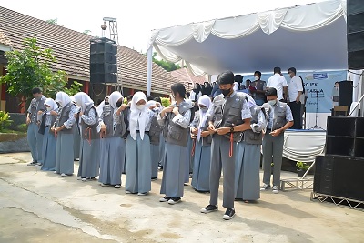 Sekolah Menengah Atas Negeri (SMAN) 1 Cikampek, Jawa Barat berkomitmen menghapus aksi perundungan. (Foto: ist)
