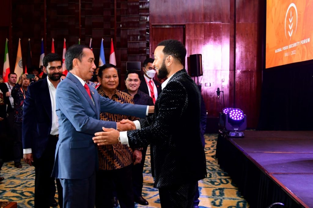 Presiden Jokowi pada acara Global Food Security Forum, di Sofitel Nusa Dua Beach Resort, Bali, Minggu (13/11/2022). (Foto: BPMI Setpres/Muchlis)
