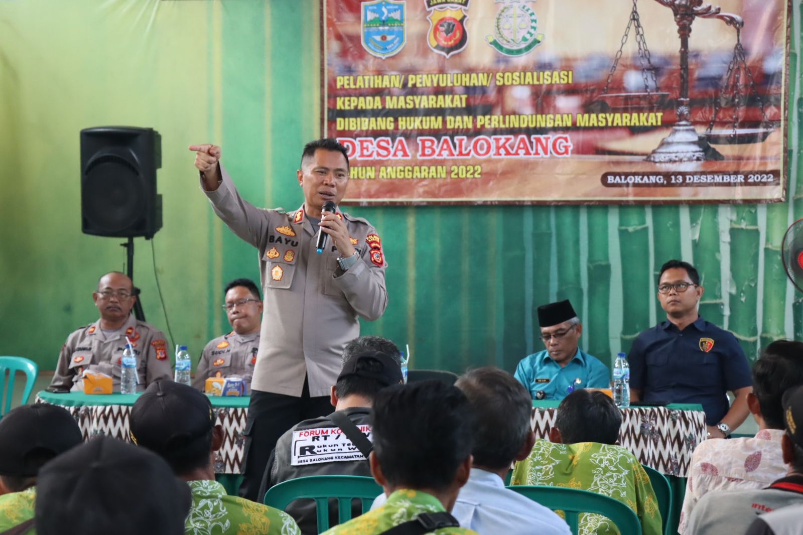 Kapolres Banjar AKBP Bayu Catur Prabowo hadiri kegiatan pelatihan penyuluhan dan sosialisasi di bidang hukum dan perlindungan masyarakat (Foto: Istimewa)