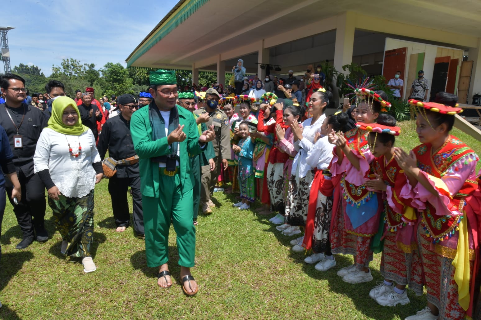 Gubernur Jawa Barat Ridwan Kamil menghadiri Pekan Kebudayaan Daerah Tingkat Provinsi Jabar dan Kaleidoskop Promosi Pariwisata dan Kebudayaan Jabar Tahun 2022 di Alun-Alun Depok, Kota Depok, Kamis (15/12/2022).(Foto: Istimewa)
